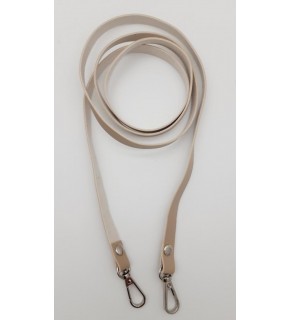 Çanta Aksesuar Spagetti Model Dikişsiz Çanta Sapı Bej Renk Gümüş Metal