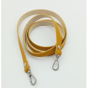 Çanta Aksesuar Spagetti Model Dikişsiz Çanta Sapı Hardal Renk Gümüş Metal