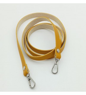 Çanta Aksesuar Spagetti Model Dikişsiz Çanta Sapı Hardal Renk Gümüş Metal