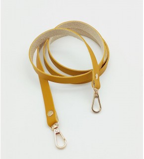 Çanta Aksesuar Spagetti Model Dikişsiz Çanta Sapı Hardal Renk Light Gold Metal