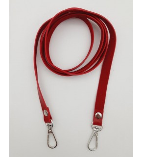 Çanta Aksesuar Spagetti Model Dikişsiz Çanta Sapı Kırmızı Renk Gümüş Metal