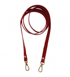 Çanta Aksesuar Spagetti Model Dikişsiz Çanta Sapı Kırmızı Renk Light Gold Metal