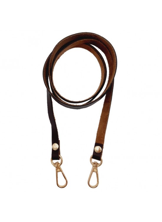 Çanta Aksesuar Spagetti Model Dikişsiz Çanta Sapı Koyu Kahve Renk Light Gold Metal Çanta Aksesuar Spagetti Model Dikişsiz Çanta Sapı Koyu Kahve Renk Light Gold Metal