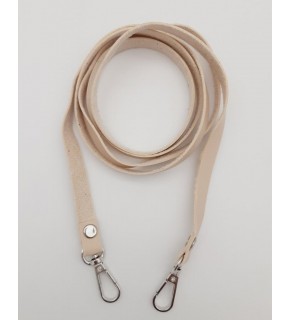 Çanta Aksesuar Spagetti Model Dikişsiz Çanta Sapı Krem Renk Gümüş Metal