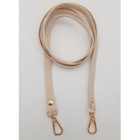 Çanta Aksesuar Spagetti Model Dikişsiz Çanta Sapı Krem Renk Light Gold Metal