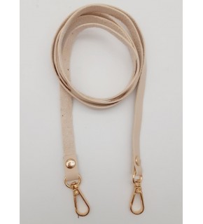 Çanta Aksesuar Spagetti Model Dikişsiz Çanta Sapı Krem Renk Light Gold Metal