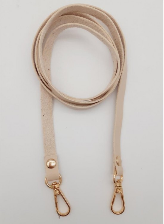 Çanta Aksesuar Spagetti Model Dikişsiz Çanta Sapı Krem Renk Light Gold Metal