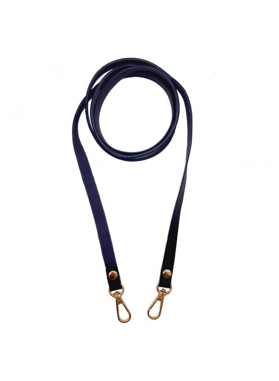 Çanta Aksesuar Spagetti Model Dikişsiz Çanta Sapı Lacivert Renk Light Gold Metal