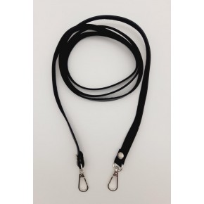 Çanta Aksesuar Spagetti Model Dikişsiz Çanta Sapı Siyah Renk Gümüş Metal