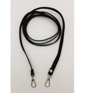 Çanta Aksesuar Spagetti Model Dikişsiz Çanta Sapı Siyah Renk Gümüş Metal