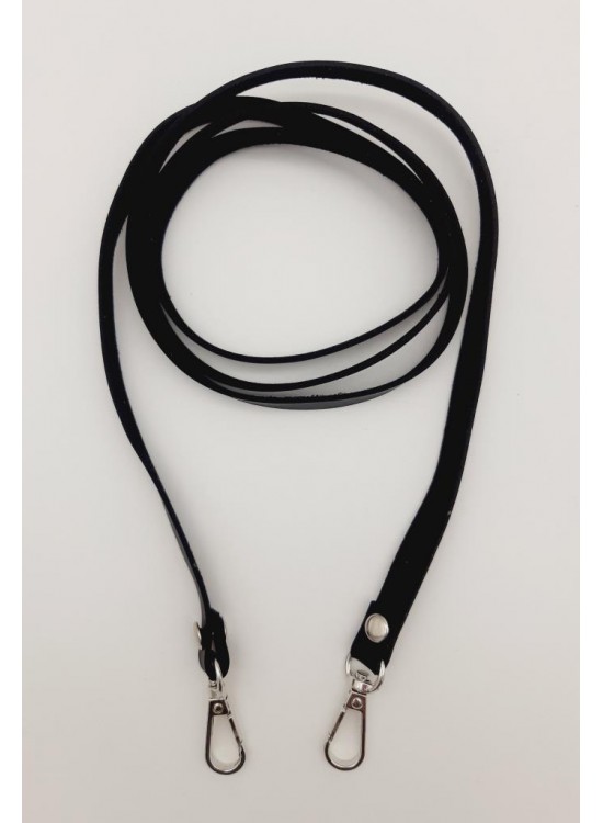 Çanta Aksesuar Spagetti Model Dikişsiz Çanta Sapı Siyah Renk Gümüş Metal