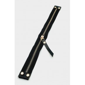 Çanta Aksesuar Stobu Gerçek Derili Siyah Fermuar Light Gold Metal