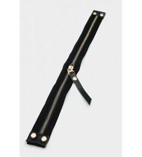 Çanta Aksesuar Stobu Gerçek Derili Siyah Fermuar Light Gold Metal