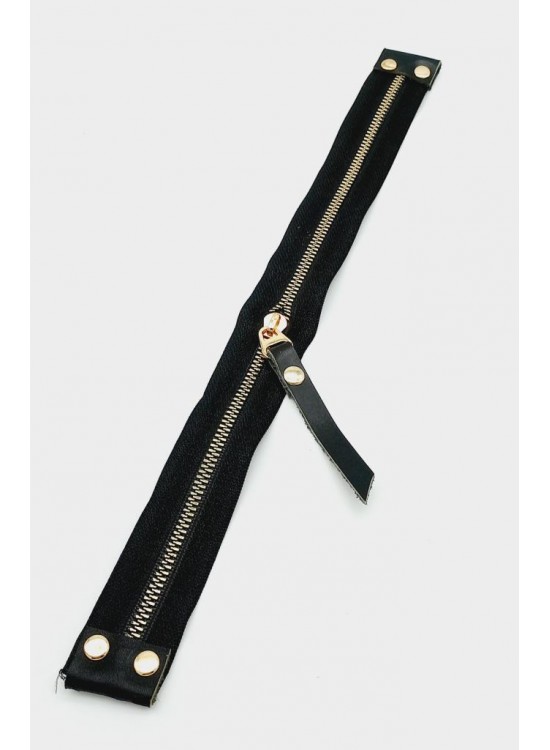 Çanta Aksesuar Stobu Gerçek Derili Siyah Fermuar Light Gold Metal