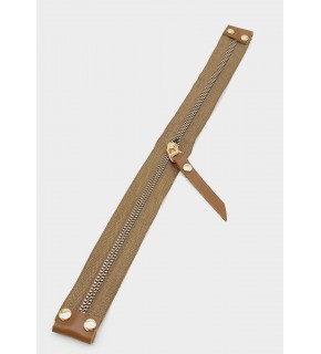 Çanta Aksesuar Stobu Gerçek Derili Vizon Fermuar Light Gold Metal