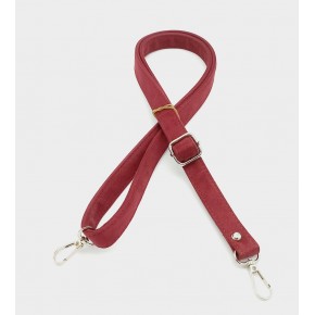 Çanta Aksesuar Süet Nubuk Bordo 140X2 Cm Çanta Sapı Sürgütlü Gümüş Metal