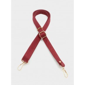 Çanta Aksesuar Süet Nubuk Bordo 140X2 Cm Çanta Sapı Sürgütlü Light Gold Metal