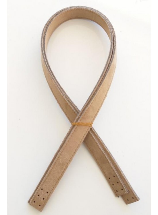 Çanta Aksesuar Süet Suni Deri Bej Çift Sap 80X2 Cm