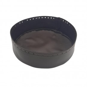 Çanta Aksesuar Suni Deri 22 cm Yuvarlak Yüksek Çanta Tabanı Koyu Kahverengi Light Gold Metalli