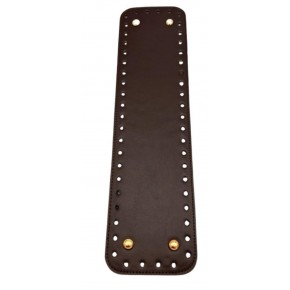 Çanta Aksesuar Suni Deri 37x10 cm Dikdörtgen Çanta Taban Koyu Kahve Renk Light Gold Aparatlı