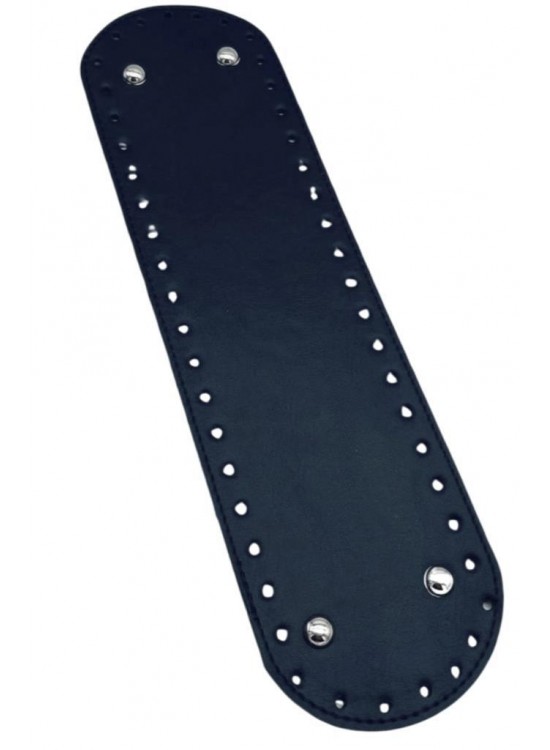 Çanta Aksesuar Suni Deri 37x10 cm Oval Çanta Taban Lacivert Renk Gümüş Aparatlı