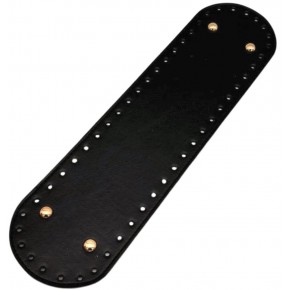 Çanta Aksesuar Suni Deri 37x10 cm Oval Çanta Taban Siyah Renk Light Gold Aparatlı