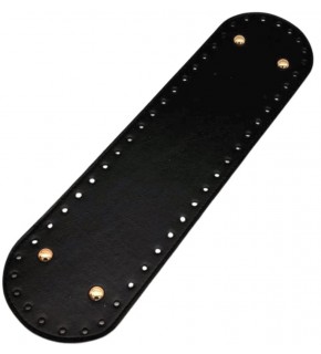 Çanta Aksesuar Suni Deri 37x10 cm Oval Çanta Taban Siyah Renk Light Gold Aparatlı