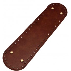 Çanta Aksesuar Suni Deri 37x10 cm Oval Çanta Tabanı Taba Renk Light Gold Aparatlı