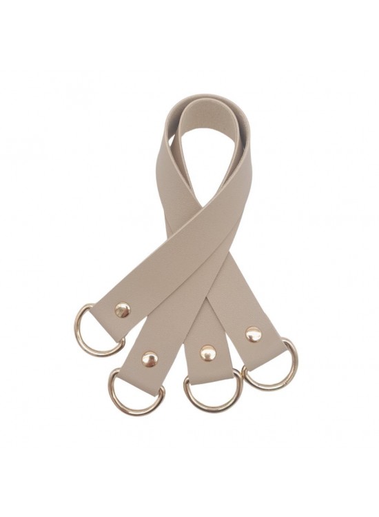 Çanta Aksesuar Suni Deri 38x2.5 cm Bej Renk Çift Çanta Sapı Light Gold Metalli Çanta Aksesuar Suni Deri 38x2.5 cm Bej Renk Çift Çanta Sapı Light Gold Metalli