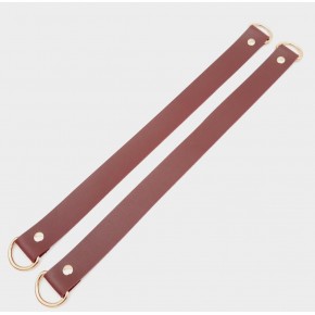 Çanta Aksesuar Suni Deri 38x2.5 cm Bordo Renk Çift Çanta Sapı Light Gold Metalli