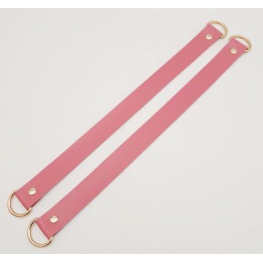 Çanta Aksesuar Suni Deri 38x2.5 cm Fuşya Renk Çift Çanta Sapı Light Gold Metalli