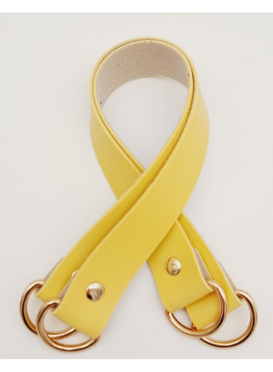 Çanta Aksesuar Suni Deri 38x2.5 cm Sarı Renk Çift Çanta Sapı Light Gold Metalli Çanta Aksesuar Suni Deri 38x2.5 cm Sarı Renk Çift Çanta Sapı Light Gold Metalli