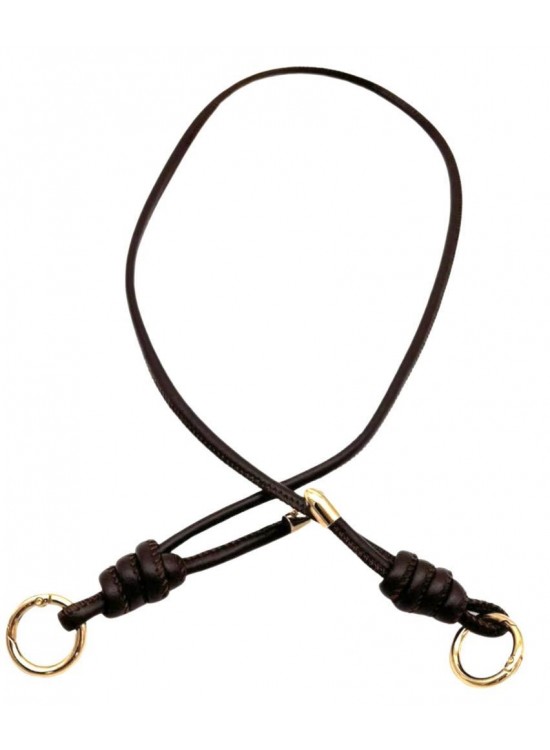 Çanta Aksesuar Suni Deri 5 mm Düğüm Model Tek Çanta Sapı 85 Cm (Koyu Kahve  Renk)