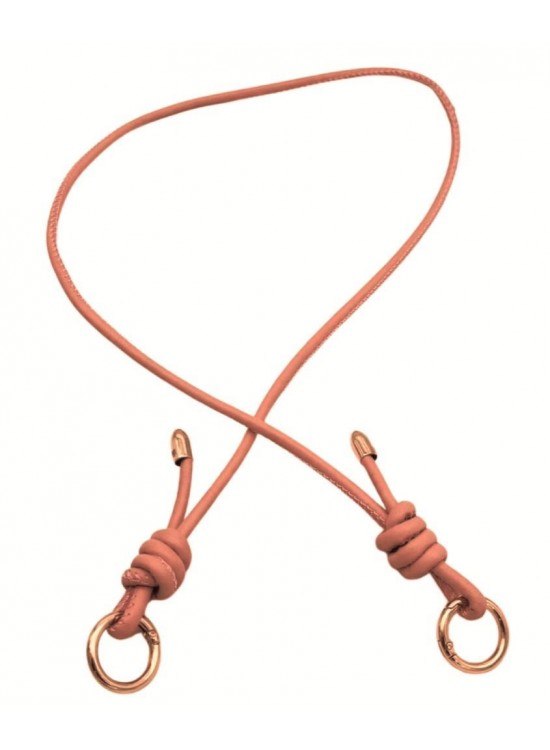 Çanta Aksesuar Suni Deri 5 mm Düğüm Model Tek Çanta Sapı 85 Cm (Pudra Renk)