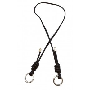 Çanta Aksesuar Suni Deri 5 mm Düğüm Model Tek Çanta Sapı 85 Cm (Siyah Renk)