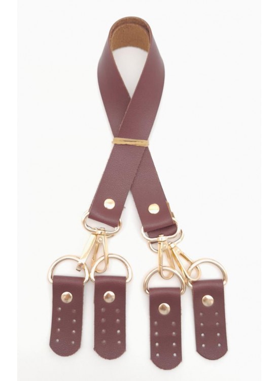 Çanta Aksesuar Suni Deri 55 Cm Misu Model Çift Sap Bordo Renk Light Gold Metal Çanta Aksesuar Suni Deri 55 Cm Misu Model Çift Sap Bordo Renk Light Gold Metal