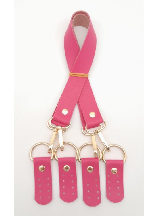 Çanta Aksesuar Suni Deri 55 Cm Misu Model Çift Sap Fuşya Renk Light Gold Metal Çanta Aksesuar Suni Deri 55 Cm Misu Model Çift Sap Fuşya Renk Light Gold Metal