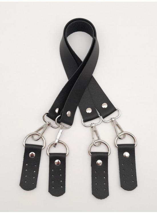 Çanta Aksesuar Suni Deri 55 Cm Misu Model Çift Sap Siyah Renk Gümüş Metal Çanta Aksesuar Suni Deri 55 Cm Misu Model Çift Sap Siyah Renk Gümüş Metal