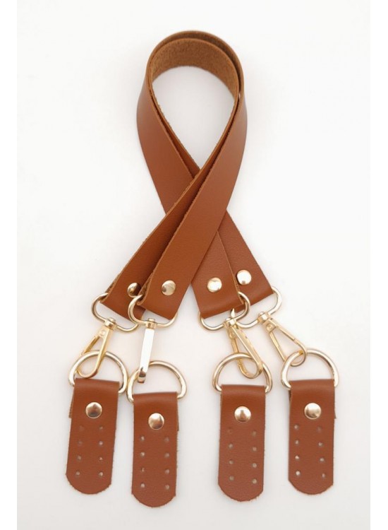 Çanta Aksesuar Suni Deri 55 Cm Misu Model Çift Sap Taba Renk Light Gold Metal Çanta Aksesuar Suni Deri 55 Cm Misu Model Çift Sap Taba Renk Light Gold Metal