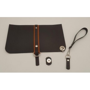 Çanta Aksesuar Suni Deri Abiye Cluch Çanta Seti Siyah Renk Gümüş Metalli