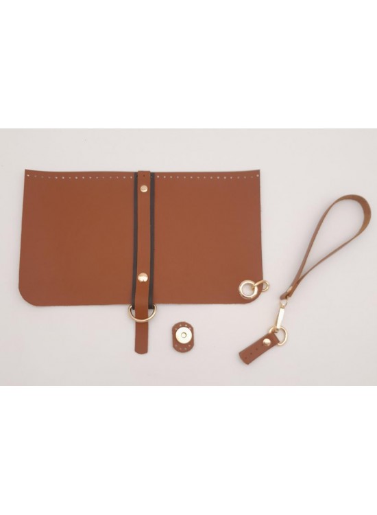 Çanta Aksesuar Suni Deri Abiye Cluch Çanta Seti Taba Renk Light Gold Metalli