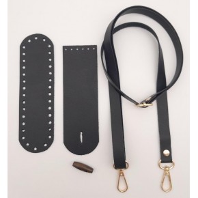 Çanta Aksesuar Suni Deri Ahşap Düğmeli Mini Bag Cep Telefonu Seti Siyah Renk Light Gold Metalli