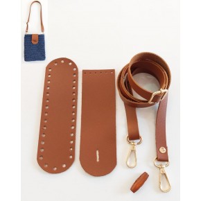 Çanta Aksesuar Suni Deri Ahşap Düğmeli Mini Bag Cep Telefonu Seti Taba Renk Light Gold Metalli