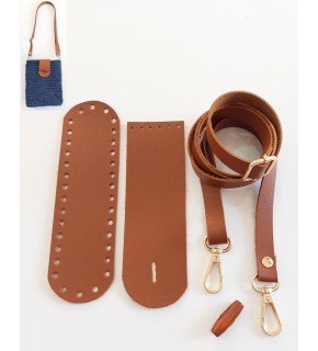 Çanta Aksesuar Suni Deri Ahşap Düğmeli Mini Bag Cep Telefonu Seti Taba Renk Light Gold Metalli