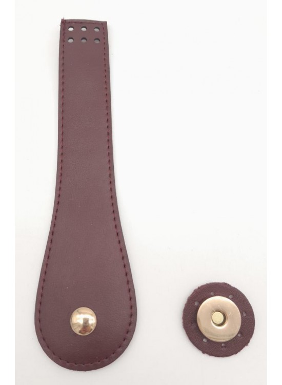 Çanta Aksesuar Suni Deri Armut İstiridye Model Kapak Bordo Light Gold Metalli