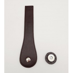 Çanta Aksesuar Suni Deri Armut İstiridye Model Kapak Kahverengi Gümüş Metalli