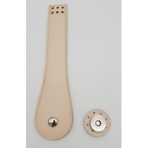 Çanta Aksesuar Suni Deri Armut İstiridye Model Kapak Krem Gümüş Metalli