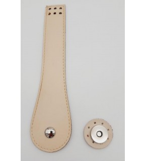 Çanta Aksesuar Suni Deri Armut İstiridye Model Kapak Krem Gümüş Metalli