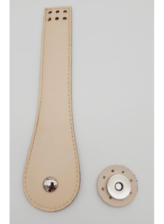 Çanta Aksesuar Suni Deri Armut İstiridye Model Kapak Krem Gümüş Metalli