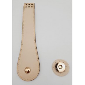 Çanta Aksesuar Suni Deri Armut İstiridye Model Kapak Krem Light Gold Metalli